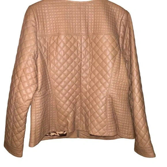 Issac Mizrahi Live Quilted leather Jacket - Picture 2 of 4